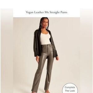 Abercrombie Vegan Leather 90s Straight Pants